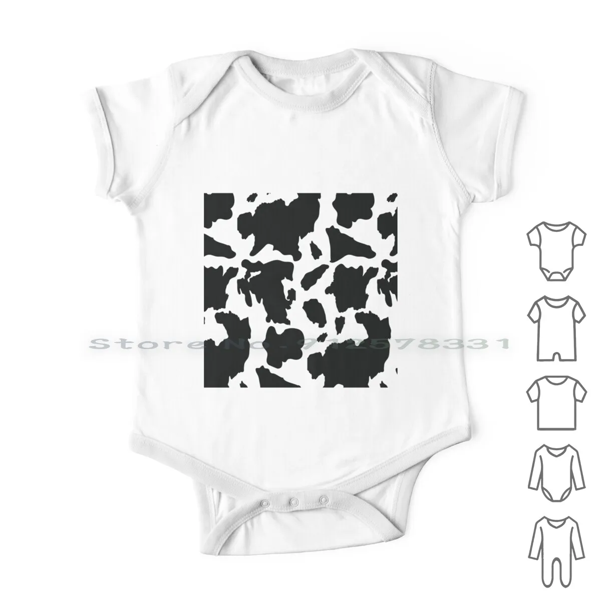

Комбинезон с воротником «Дикий Запад», хлопковый ромпер с воротником «Корова», чёрно-белый, для новорожденных