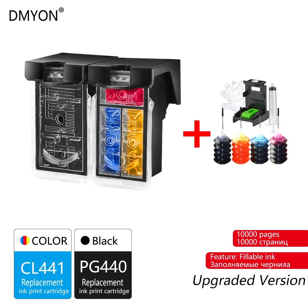 Black Color Upgrade DMYON PG440 CL441 картридж совместимый для Canon PG440 CL441 для MG3640 MX374 MX394 MX434 MX454 MX474 MX514 MX524 принтер - Цвет: Black Color Upgrade