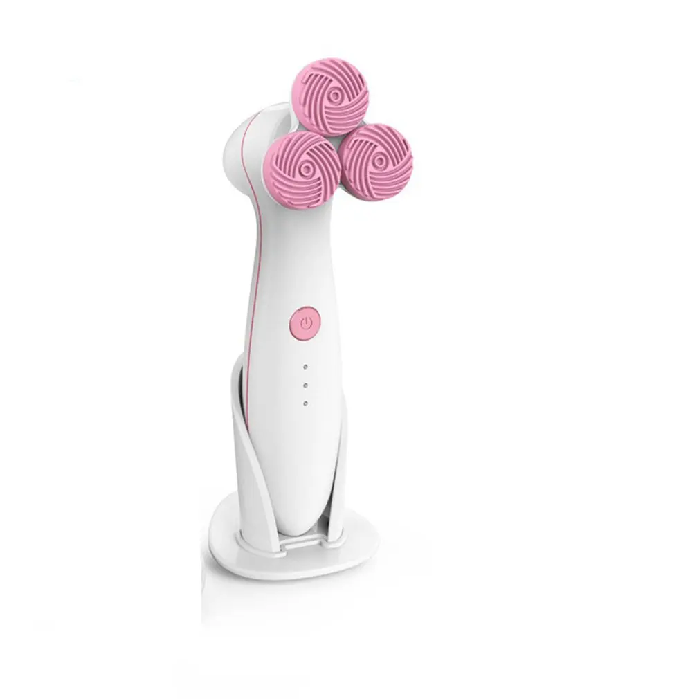 

3D Intelligent Vibrating And Rotating In One Massage Cleanser Electric Waterproof Silicone Facial Cleanser