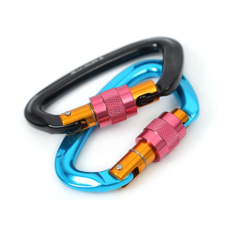 Новый 25KN альпинистский кавинг скалолазание карабин d образный безопасности
