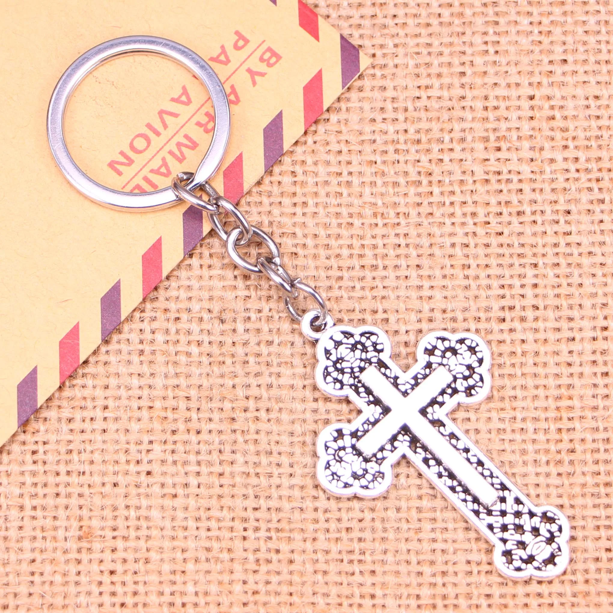 Новинка модный брелок для ключей 54*33 мм подвески с крестом мужские ювелирные