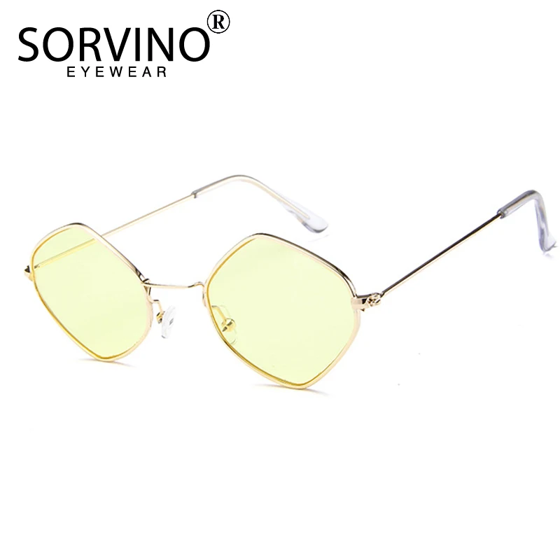 Солнцезащитные очки SORVINO винтажные маленькие квадратные с синими бриллиантами