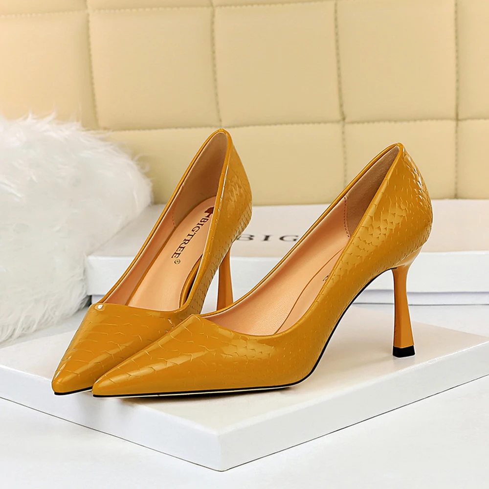 2020 модные сексуальные туфли для ночного клуба змеиная блестящая лакированная