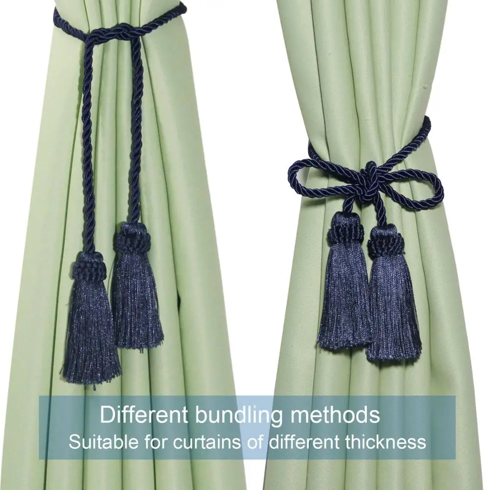 1Pc Tassels Curtain Tieback Fringe Handmade Hanging Ball Tie Backs Buckle Rope Tape Curtains Holder Room Accessories | Дом и сад