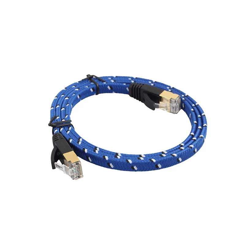 

Cat7 Ethernet Cable, Braided CAT7 High Speed Professional Metal Shell Crystal Head STP Wires CAT7 RJ45 Ethernet Cable