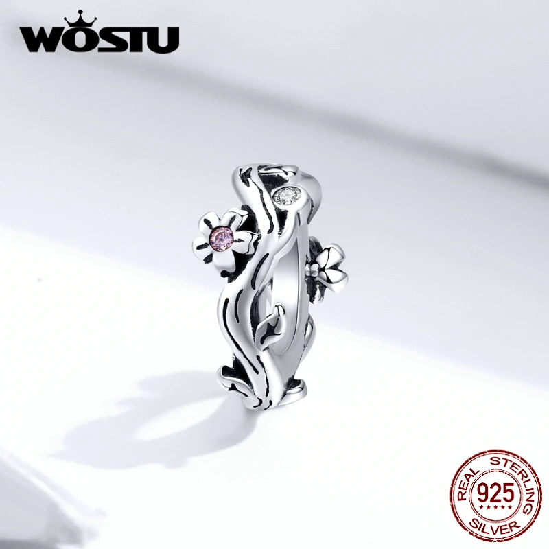 WOSTU 100% Стерлинговое Серебро 925 пробы Волшебная Шляпа амулеты циркониевые бусины