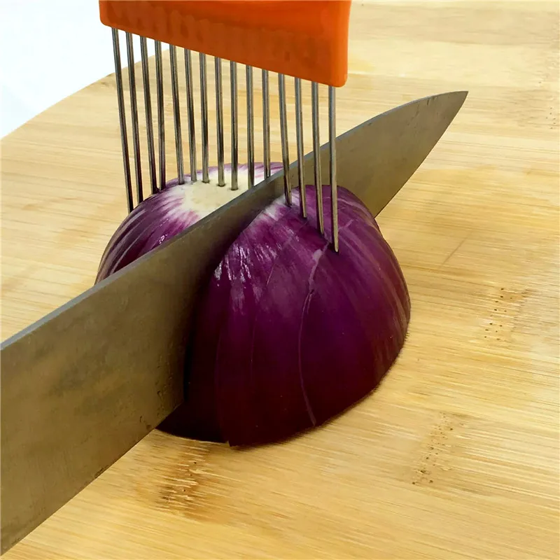 1 шт. кухонные аксессуары из нержавеющей стали держатель для лука нож овощей