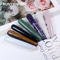 runyangshi 1pc natural rock crystals stone crystal quartz stick wands for reiki healing stone to train pelvic muscles mix