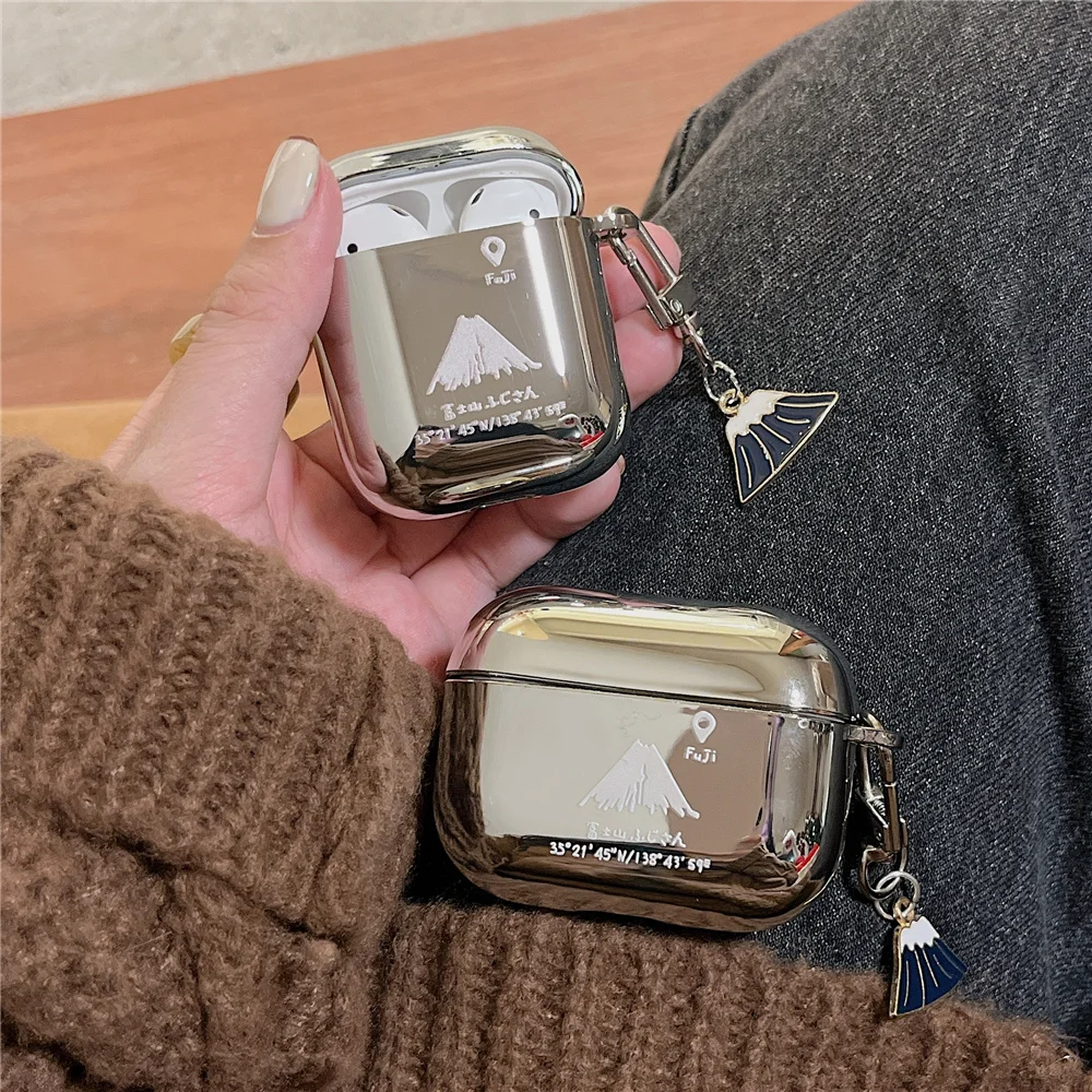 

Чехол для гарнитуры из ТПУ для Apple Airpods pro Mount Fuji Japan, чехол для беспроводных наушников, чехол с зарядным боксом для Air pods 2 1 с цепочкой