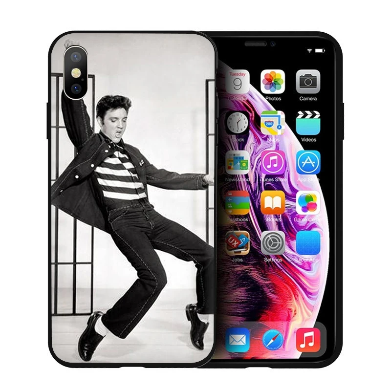 B7 Мягкий силиконовый чехол для телефона EWAU Elvis Presley для iPhone 5 5S SE 6 6s 7 8 plus X XR XS 11 Pro Max - Цвет: B7