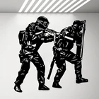 Наклейка на стену Полицейский спецназ, виниловая армейская наклейка с солдатами, s спальня, гостиная, украшение на стену, арт-фреска в стиле милитари для детской комнаты