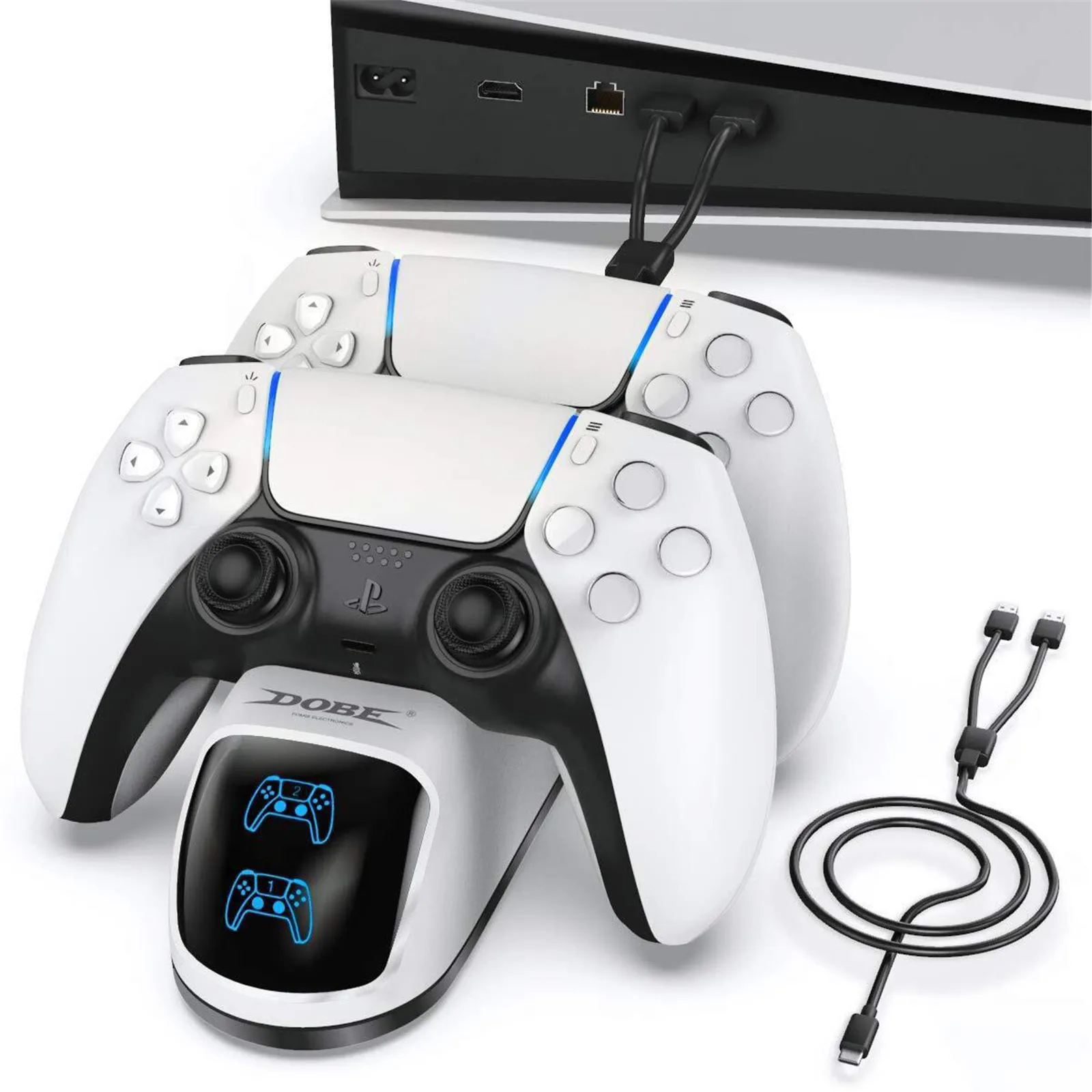 

Беспроводной контроллер Dualsense для PS5, Двойная док-станция для быстрой зарядки, подставка для Sony PlayStation 5, джойстик, аксессуары для геймпада