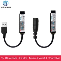 mini usbdc 5 24v rgb smart bluetooth compatible app music controller for led light strip