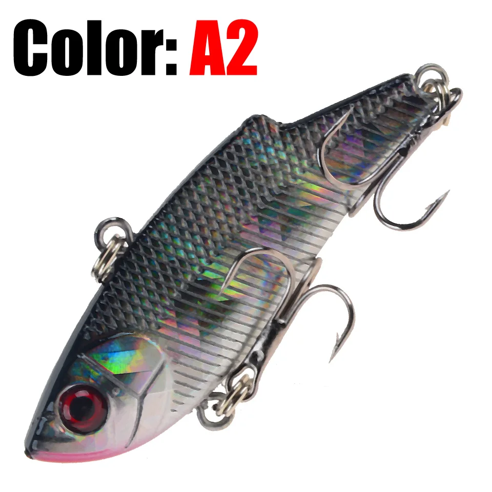 

LINGYUE 1PCS Z227 Hard Plastic vib blade lure 55mm 9.5g sinking Sinking baits artificial vib for bass pike perch fishing