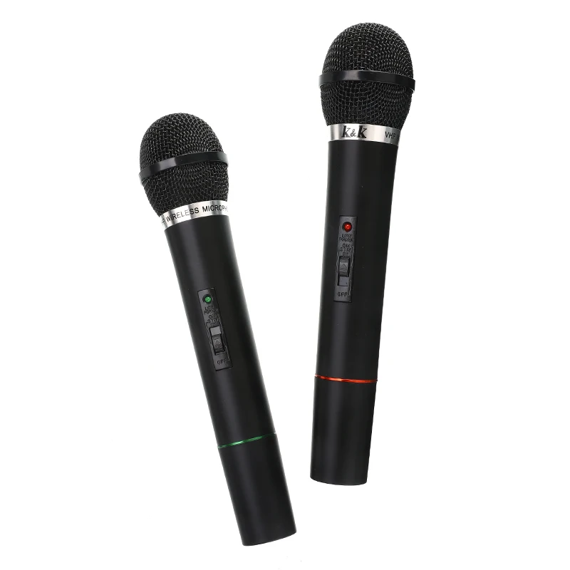 Профессиональная двойная микрофонная система СВЧ Беспроводная ручная с 2 x