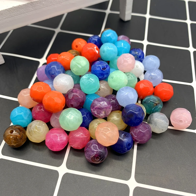 Круглые акриловые бусины с имитацией натурального камня 12 14 мм эффектом облаков