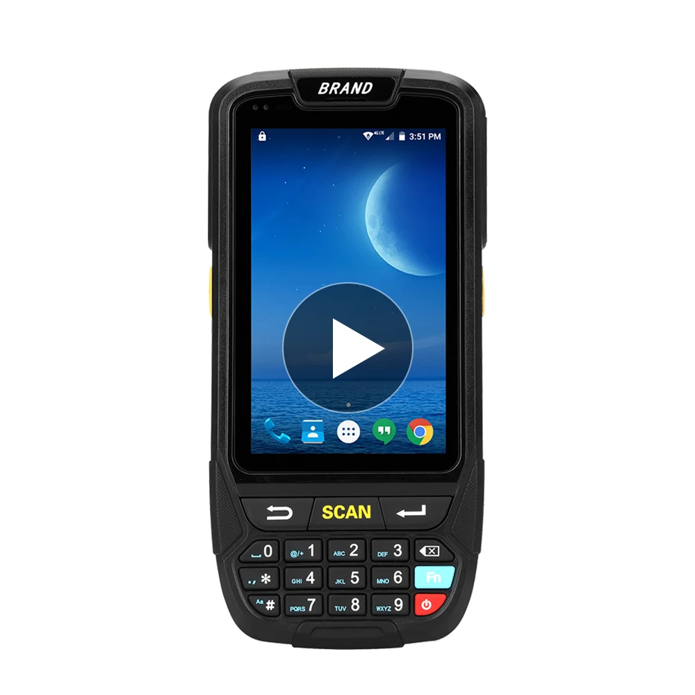 Android 7,0 Ручной терминал сбора данных с 1D Wifi BT 4G gps PDA(1D камера Колыбель батареи