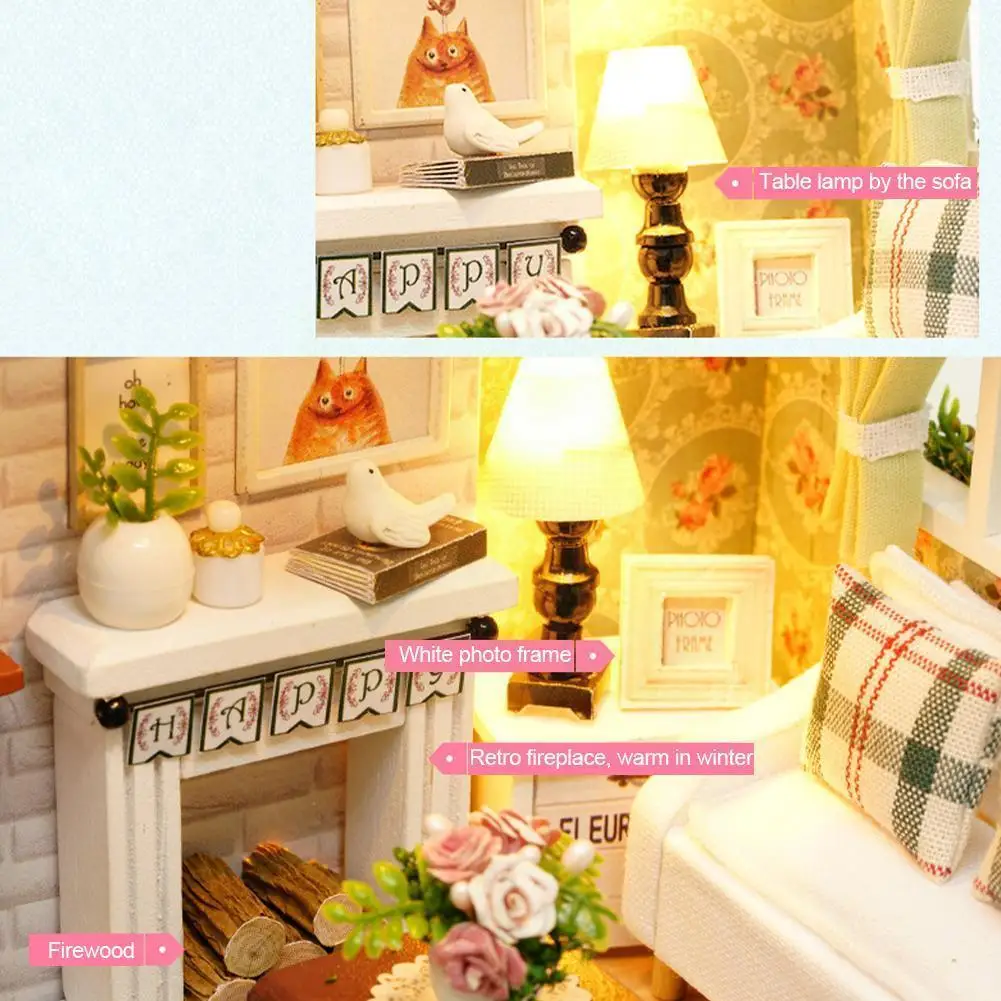 

Diy House Miniature House With Furnitures Wooden House Miniaturas Toys For Children New Year Christmas Gift Book S D1a4