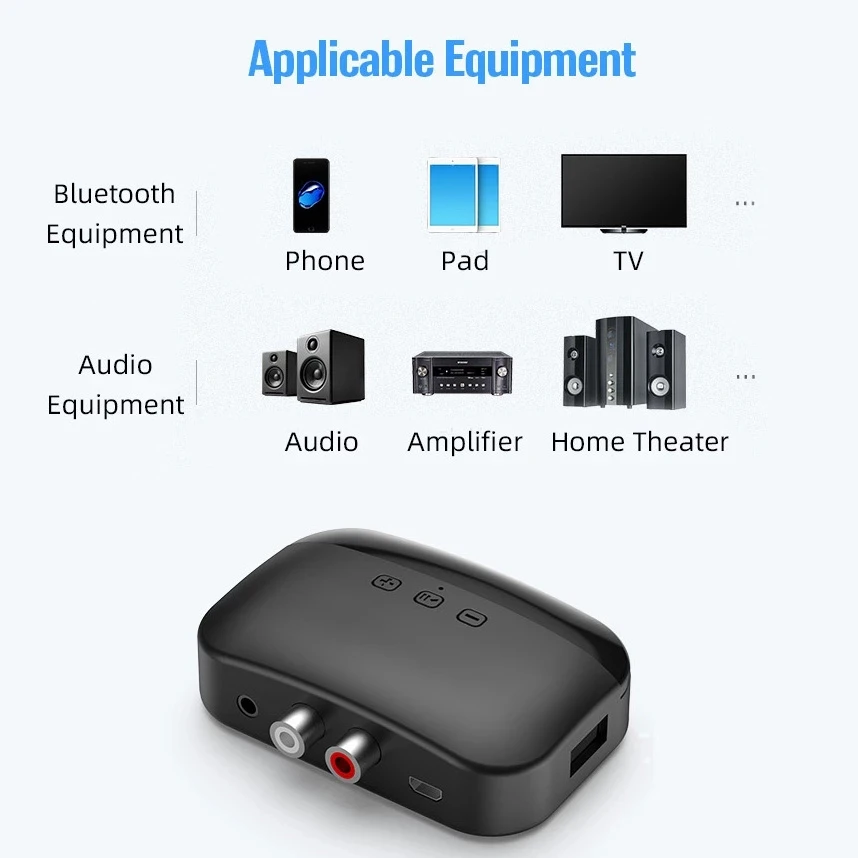 

NFC Bluetooth 5.0 Audio Receiver Support TF Card&U Disk Play 3.5MM AUX RCA With Mic Handsfree Wireless Adaprer For Car