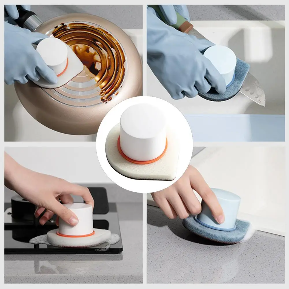 

Water-Drop Shape Home Kitchen Dish Wash Cleaning Sponge Scrubbing Scouring Brush