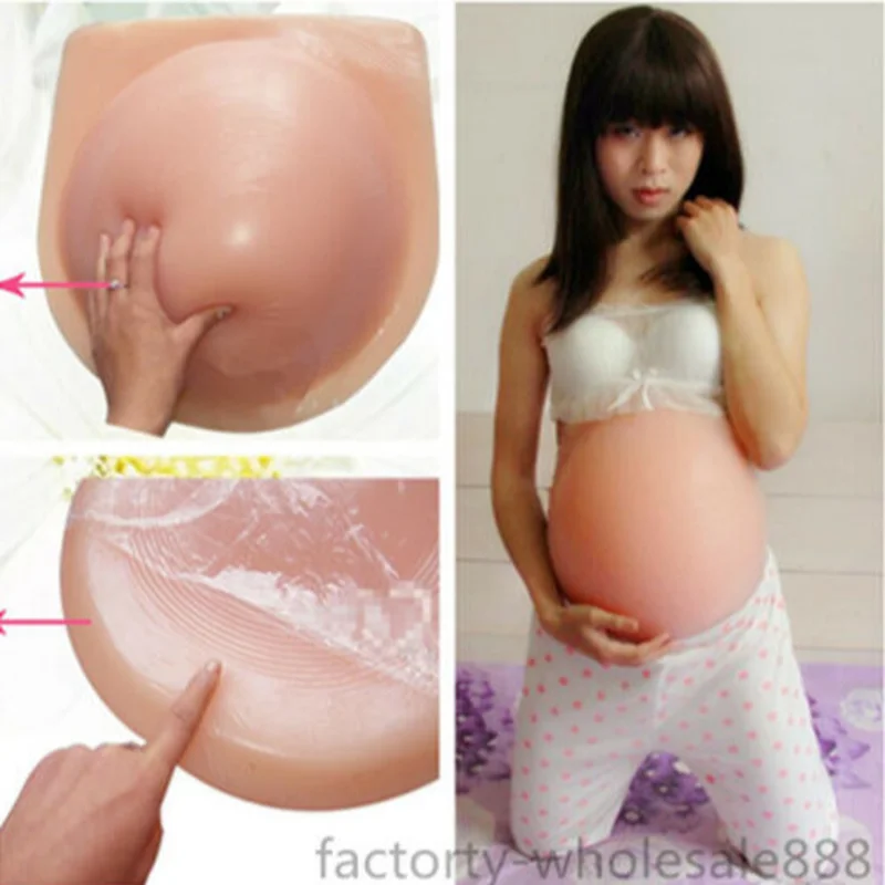 

Silicone Artificial Fake Belly Maternity Leave Props Bump High-quality Silicone Stage Actor Baby Belly Pregnant Woman Twin Belly