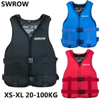 swrow outdoor swimming life jacket adult men and women water sports safety vest children swimming kayak neoprene life jacket