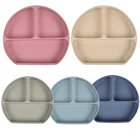 Силиконовая обеденная тарелка с присоской, без БФА