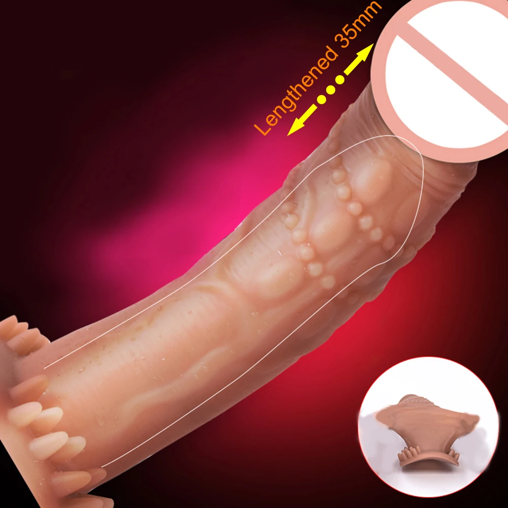 Мужской удлинитель для пениса многоразовые презервативы увеличения мужской