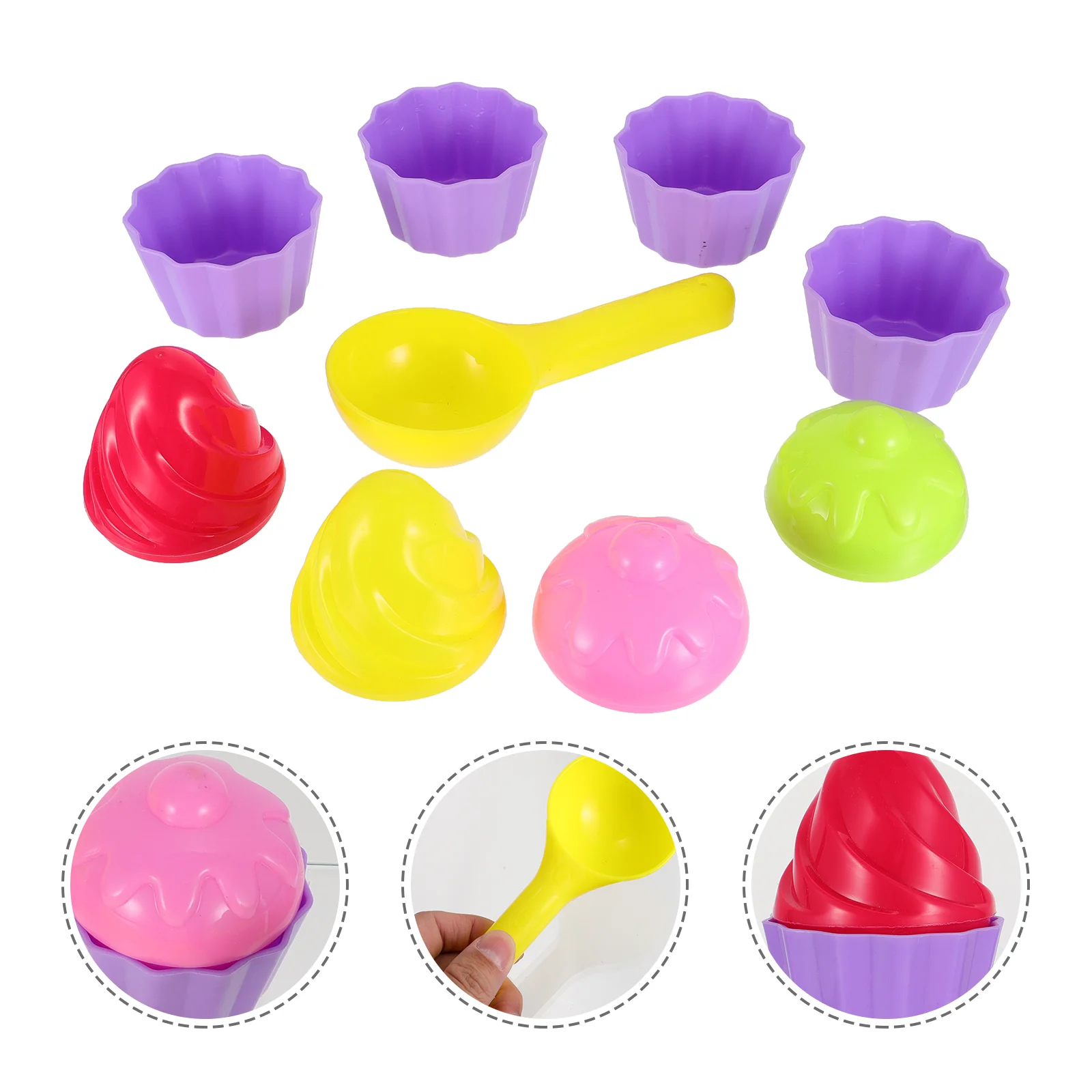 

9pcs/set Kids Beach Funny Sand Excavating Tools Kids Sand Ice Cream Mold