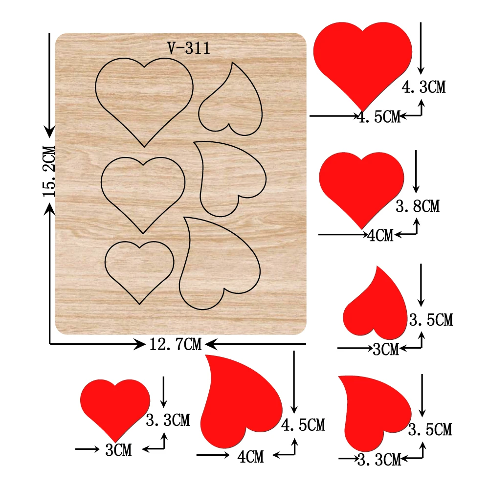 DIY Новая любовь деревянные штампы для скрапбукинга разных размеров/V-311 | Дом и сад