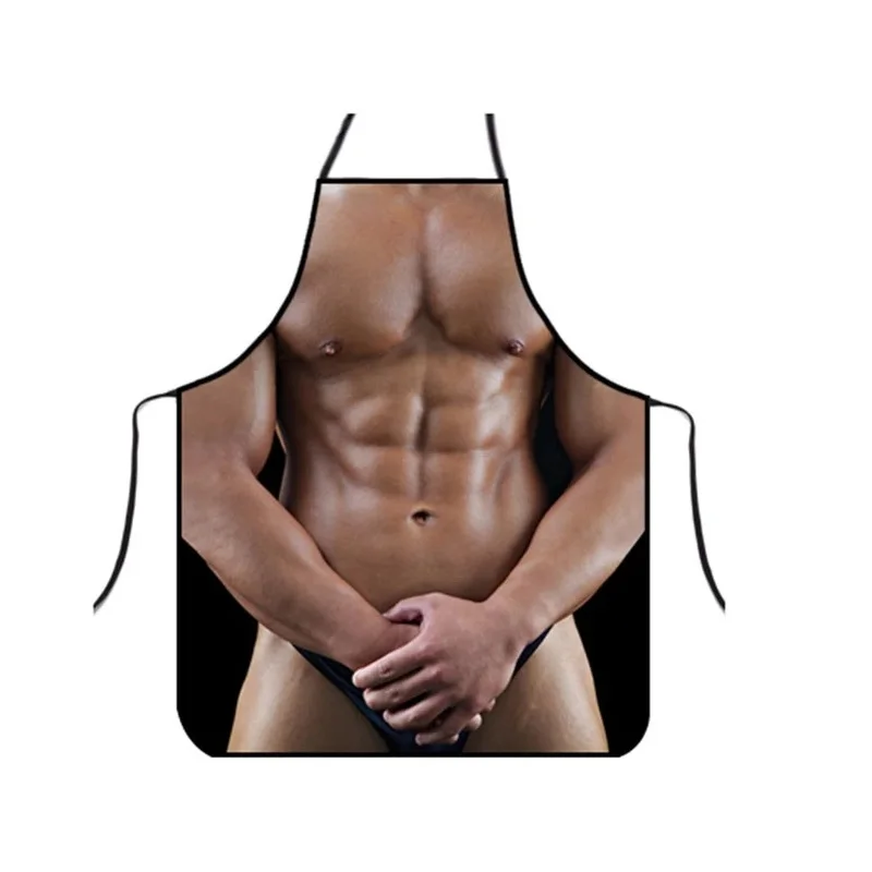 

Funny Aprons Novelty Muscle man Cooking Apron for Fancy Dress For Gift design lovers gift