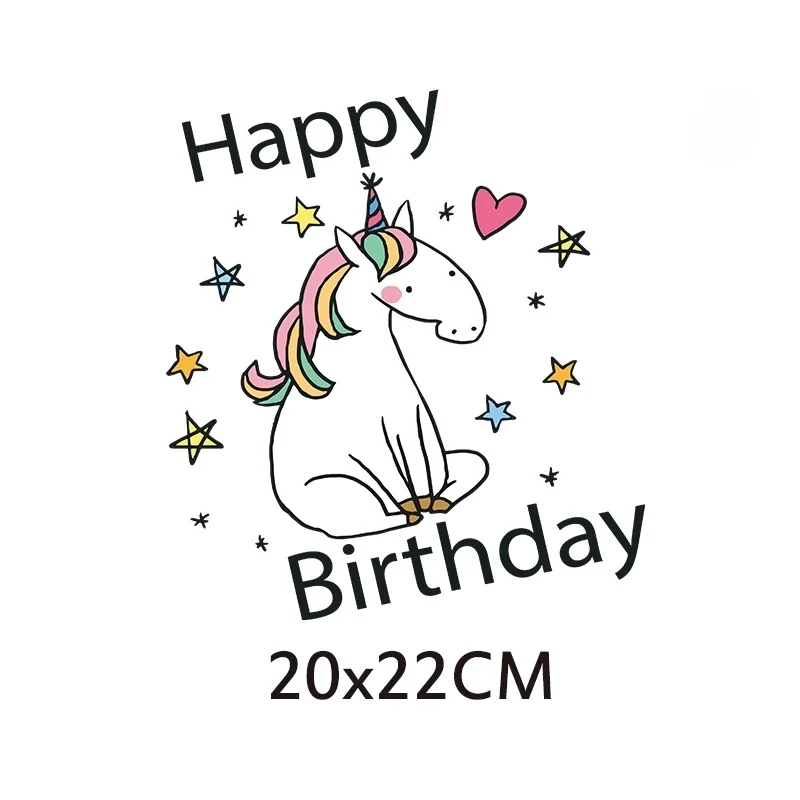 Kawaii нашивки в форме единорога термонаклейка на одежду мультяшная наклейка