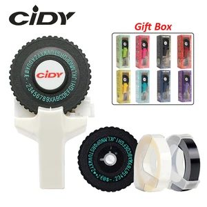 CIDY DIY ручной изготовитель этикеток с запасной лентой и колесами, пластиковые ПВХ 9 мм ленты для этикеток для 3D-принтера Motex 12965 1880