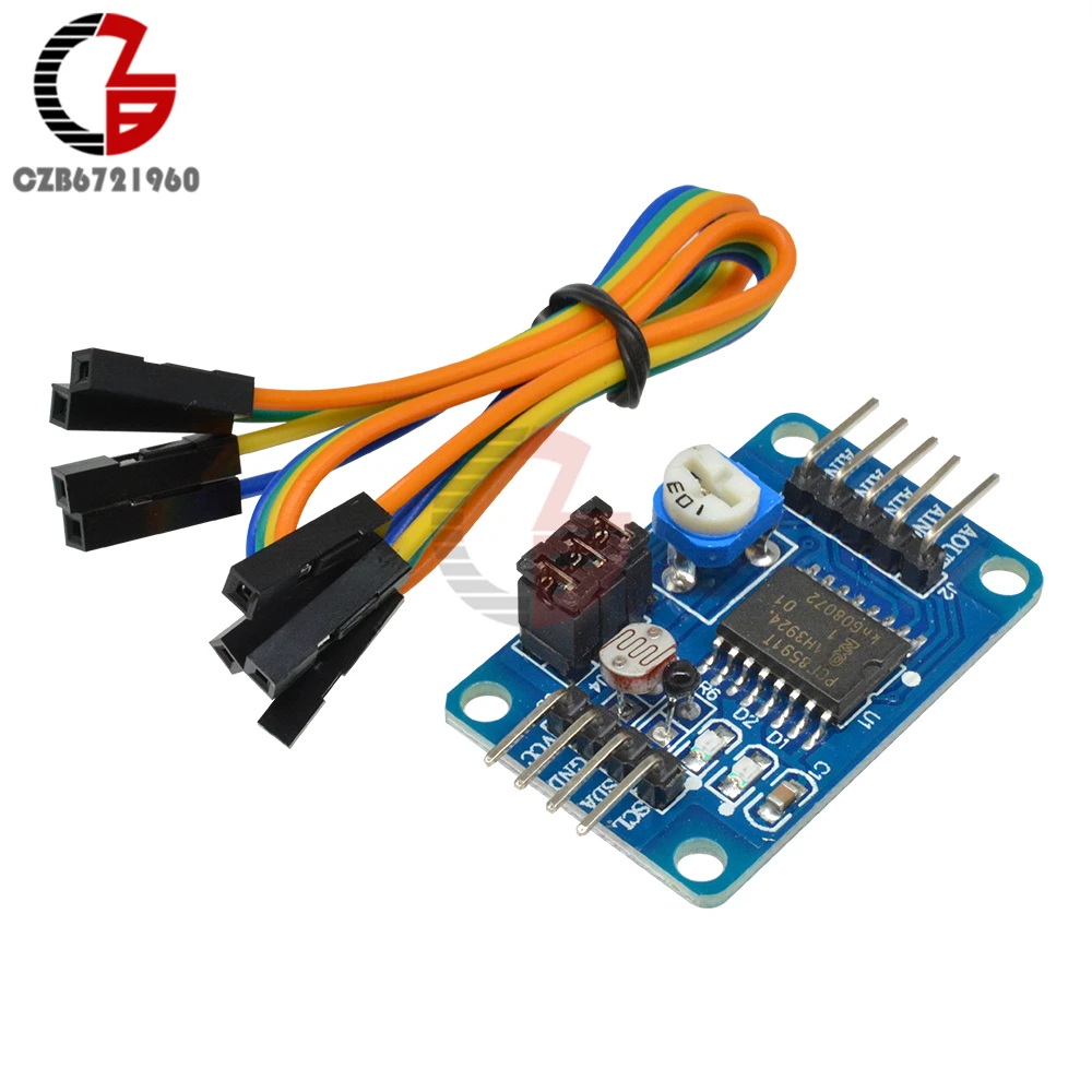 Модуль конвертера I2C PCF8591 AD DA 2 5 V 6V Аналоговый к цифровому аналоговому