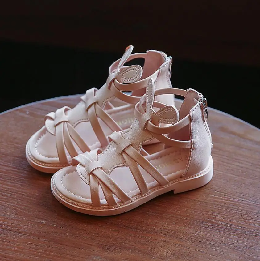 

Girls Cute Sandals Toddler Kids Shoes Rubber Sandals Pink Non-Slip Shoes Chirldren Cross Sandals Summer New Girls Princess Shoes