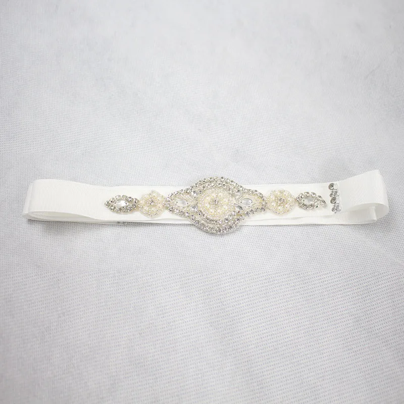 Свадебные аксессуары SLBRIDAL свадебный пояс с кристаллами атласный разразы для