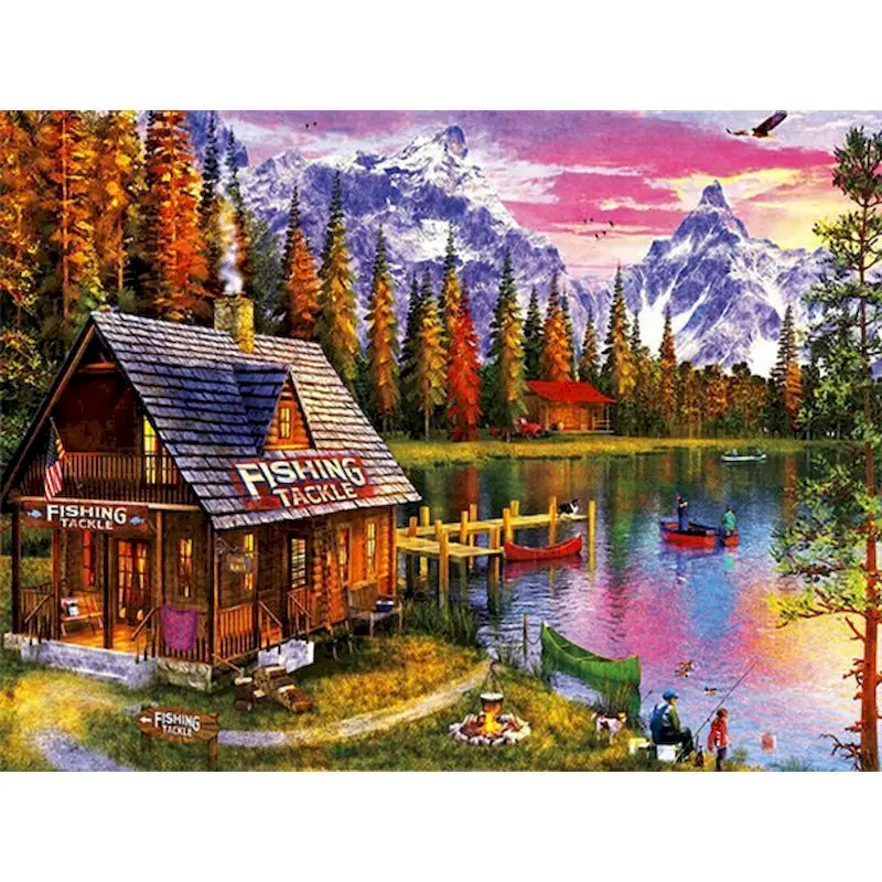 

Картина для рисования по номерам на холсте, для дома, озера