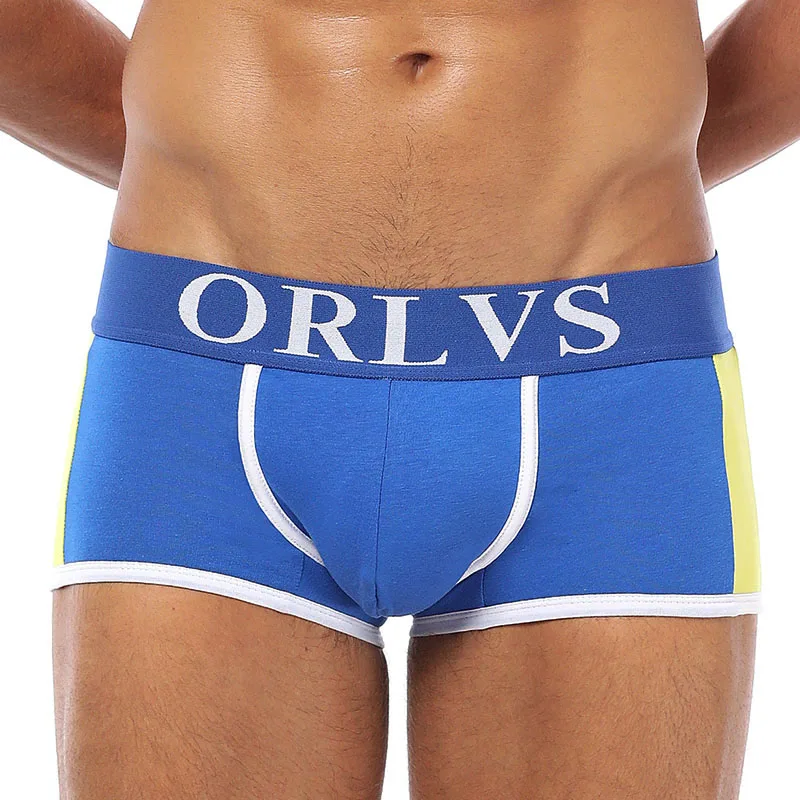 ORLVS Мужское нижнее белье мужские боксеры дышащие хлопковые трусы Cueca Tanga удобные