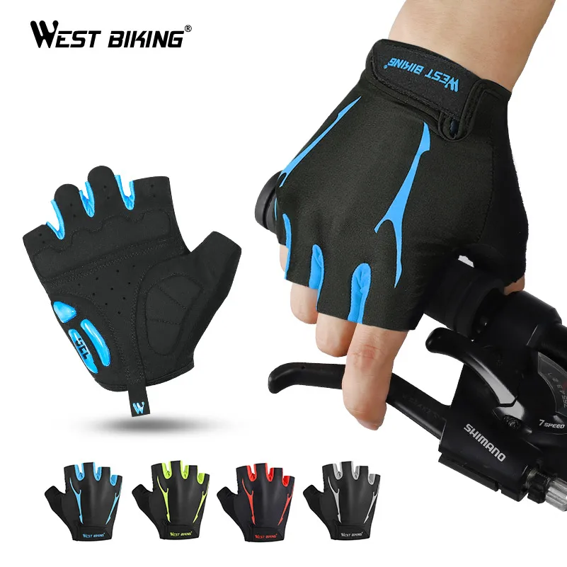 

WEST BIKING Half Finger Cycling Gloves Anti Slip Breathable MTB Road Bicycle Gloves Men Women Outdoor Sports Bike Cycling Gloves