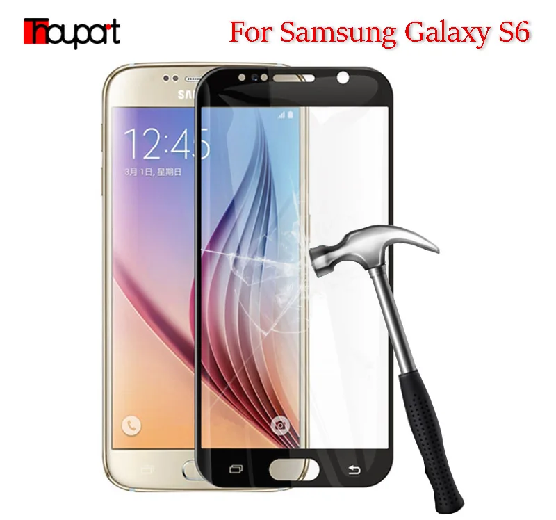 Thouport закаленное стекло для Samsung Galaxy S6 G920F Полный Клей протектор экрана на SM G920