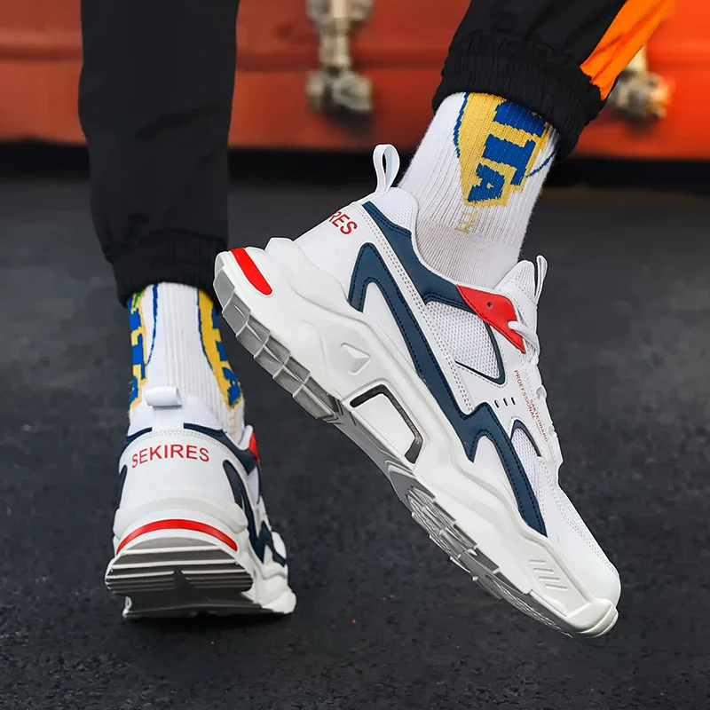 

2021 Spring and Autumn The New Men Casual Shoes Young Man Sneakers Trend Outdoor Breathable Comfortable Sneakers Lace-Up