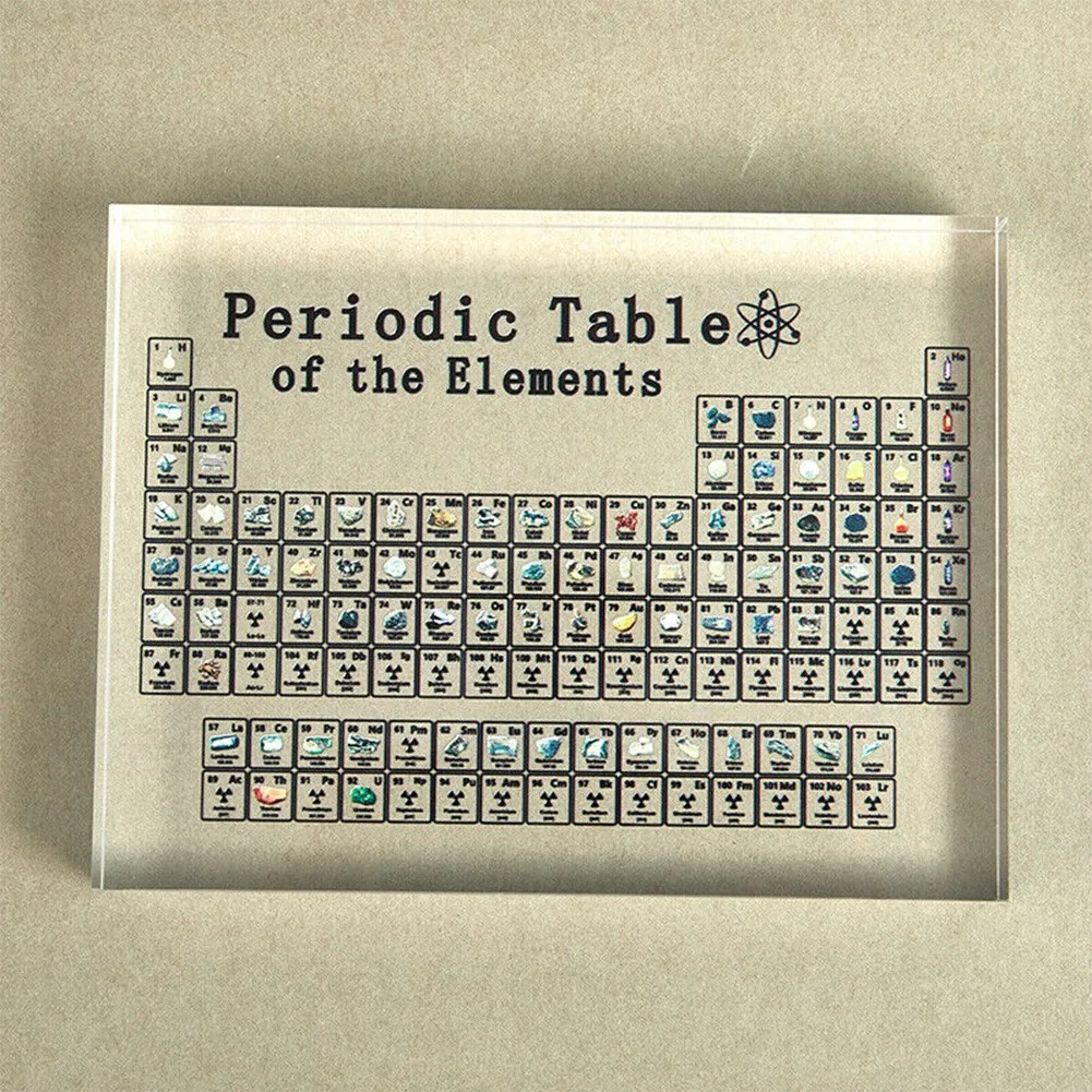 Details about   Acrylic Periodic Table Display With Elements Student Teaching Desk Display Decor 