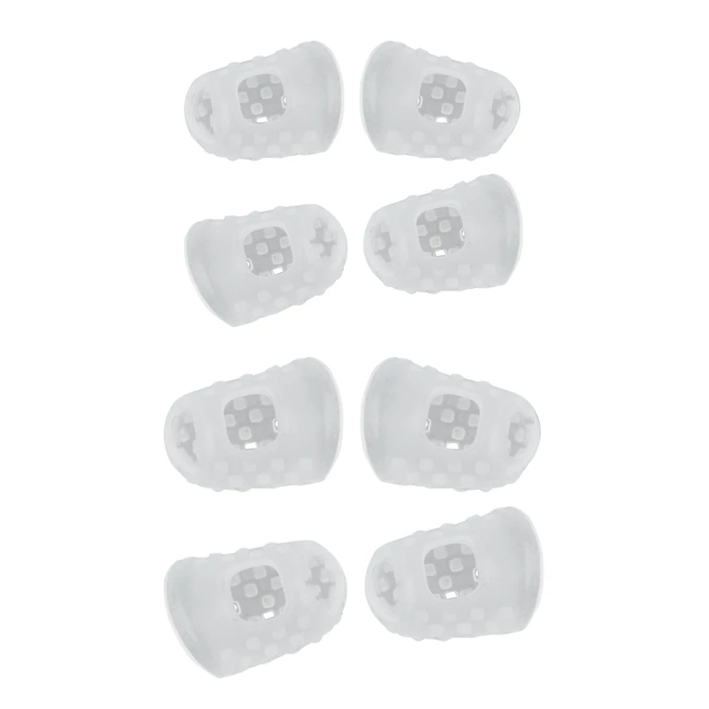 

8Pcs New Soft Silicone Guitar Thumb Finger Picks Protector Fingertips Transparent, 4 Pcs XXS & 4Pcs S