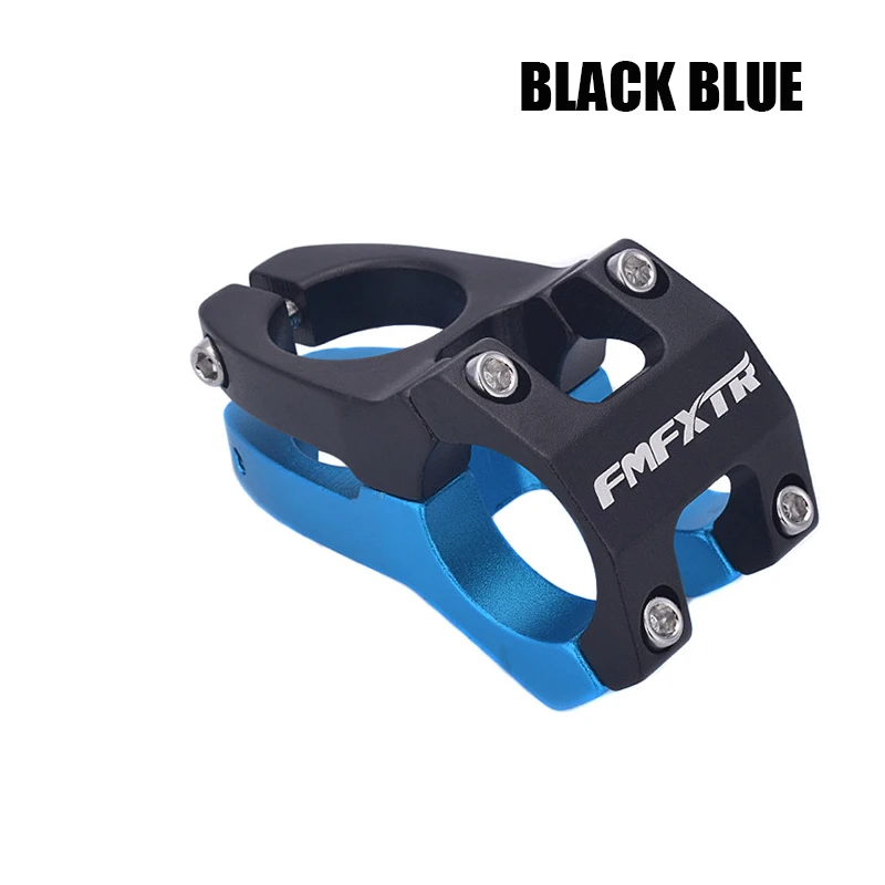 Black Blue CY00296, руль для горного велосипеда, кран, Аксессуары для велосипеда, для спуска на гору, короткая ручка, для альпинизма, выдолбленный, стояк 31,8 - Цвет: Black Blue