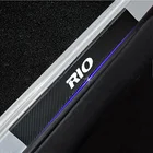 4 шт., автомобильные наклейки на порог двери для Kia Rio 3 4 K2 K3 X-Line