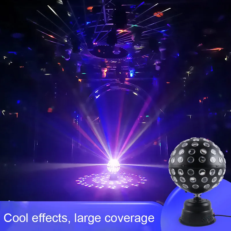 DMX Stage Light Rotating Magic Ball Light DJ Laser Light Karaoke Room Bar Colorful Rotating Sound Control Stage Effect Lighting