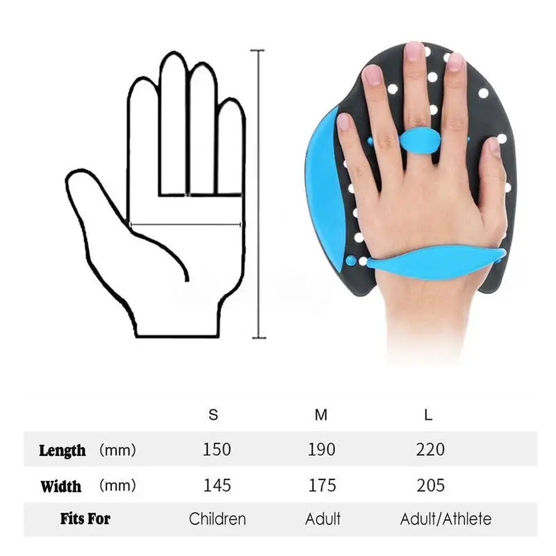 

Adjustable Webbed Gloves Hand Paddles For Adult Children Paddles Practice Professional Strokes Correction Swimming Swimming M1R0