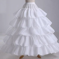underskirt long 4 hoops petticoat underwear crinoline wedding accessories for ball gown wedding dress mariage