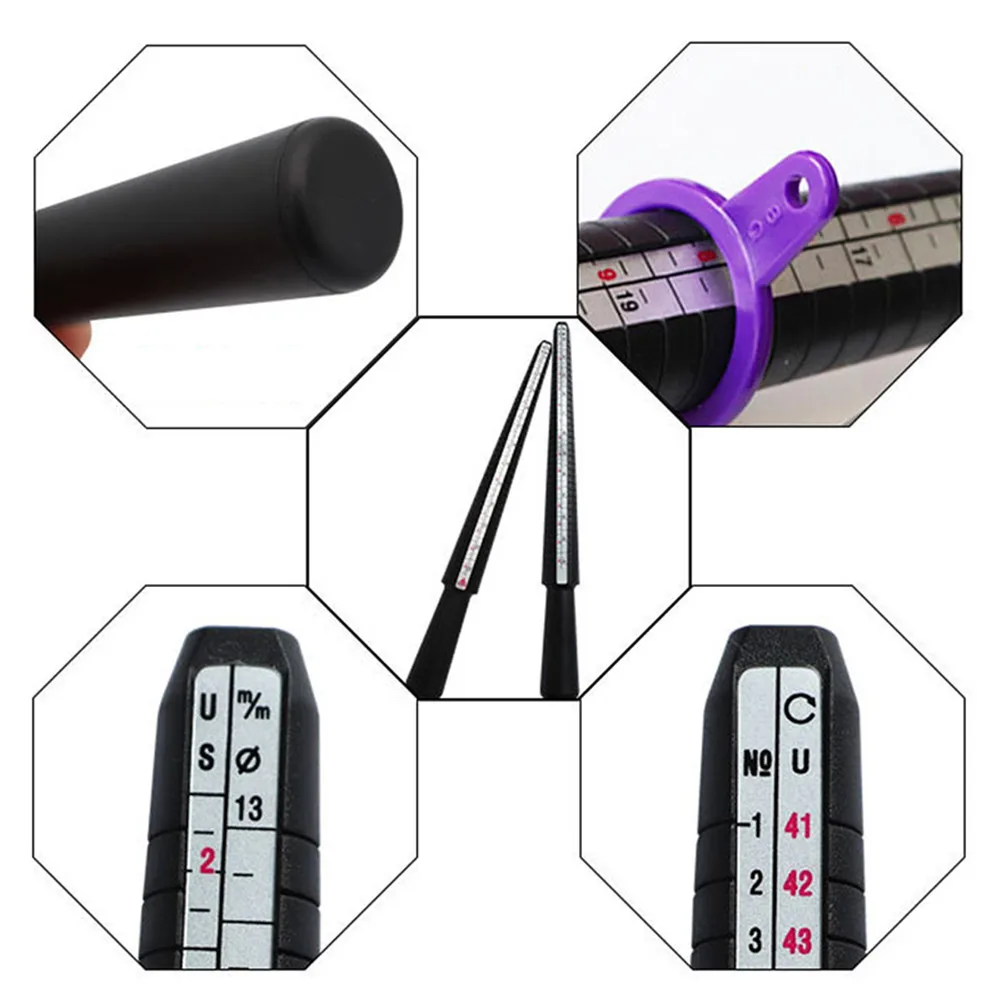 

Ring Size Mandrel Stick Finger Gauge Ring Sizer Measuring Jewelry Sizing Tool
