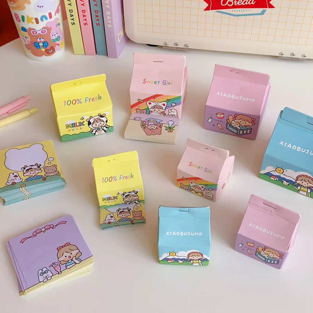 

Memo Pad The Korean Version of Cute Creative INS Wind - Day Is Cute Cartoon Kawaii Girl Note Paper Non - Sticky Notes Small Note